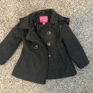 18M Girls Grey Pea Coat